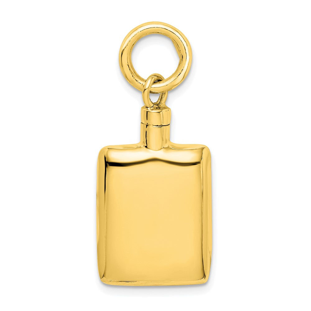Ss/vergoldet Sterlingsilber Goldfarben Poliert Rectangular Ash Halter Anhänger