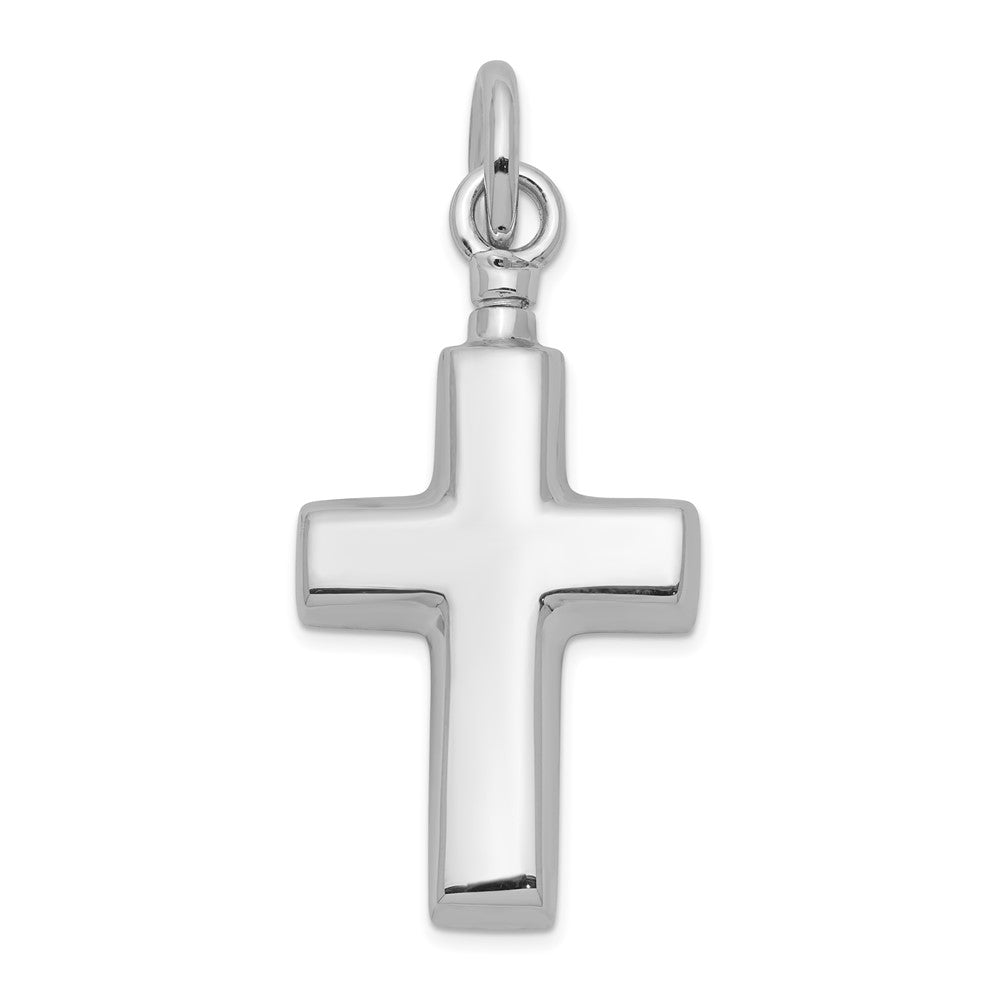 Sterlingsilber Rhodiniert Poliert Kreuz Ash Halter Anhänger