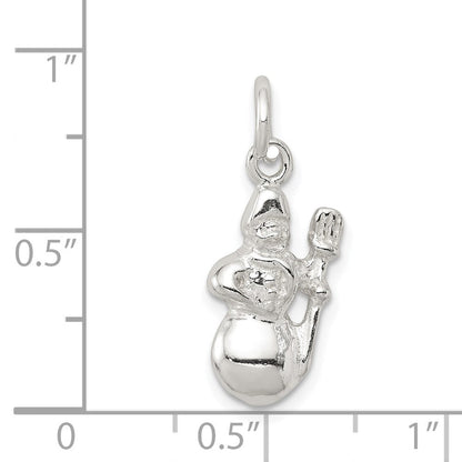 Sterlingsilber Snowman Charm