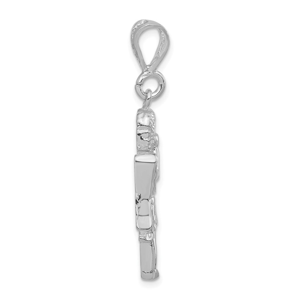 Sterlingsilber Poliert Gabriel mit Trumpet Anhänger