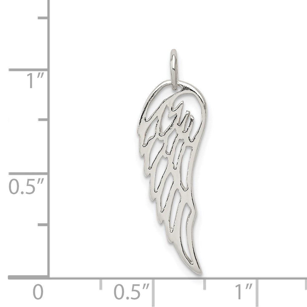 Sterlingsilber Poliert Engel Flügel Charm