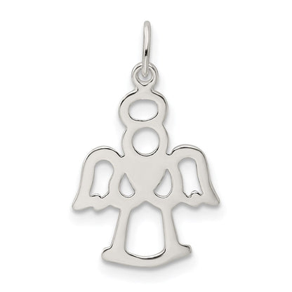 Sterlingsilber Poliert Engel mit Herz Charm