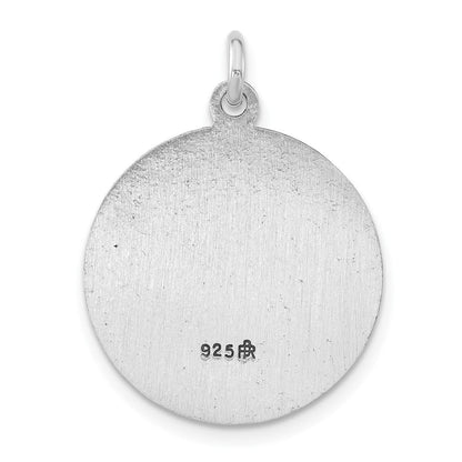 Sterlingsilber Antikisiert und Gebürstet Papa Francisco Medaille