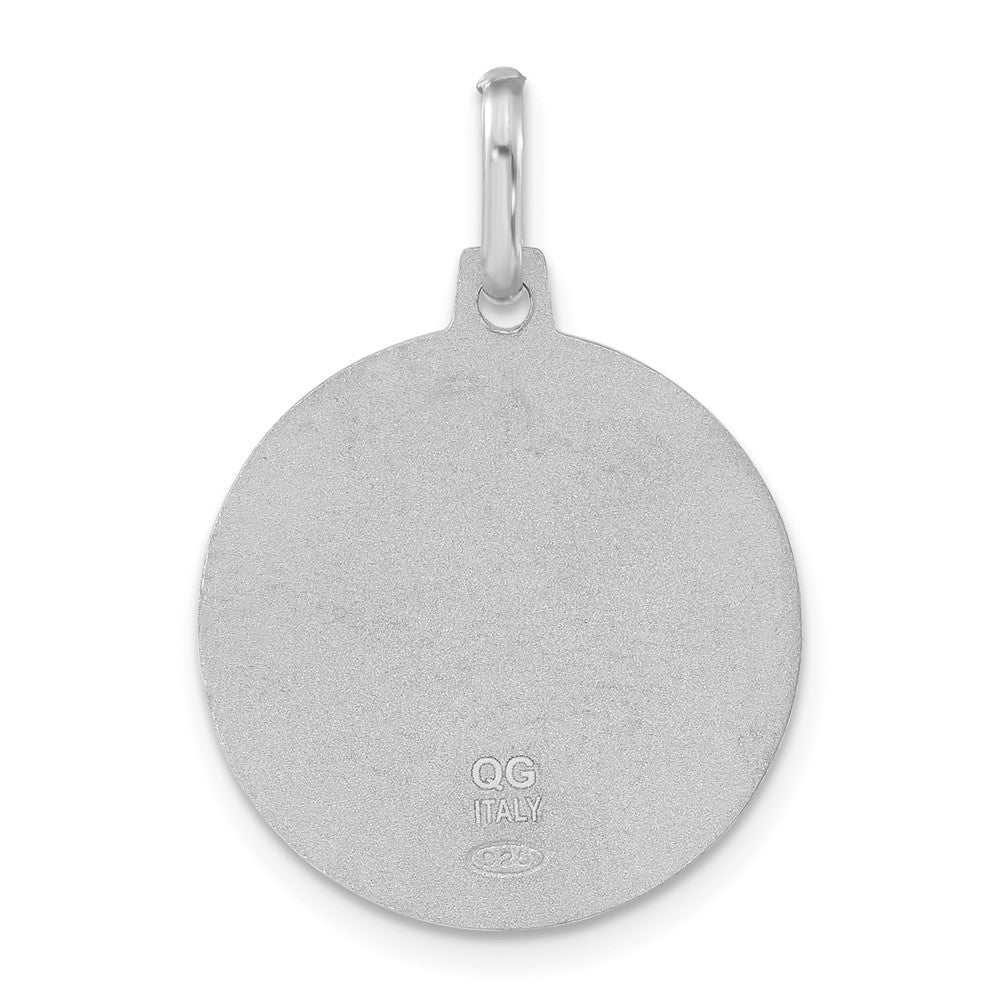 Sterlingsilber Matt & Poliert Papa Francesco Medaille Anhänger