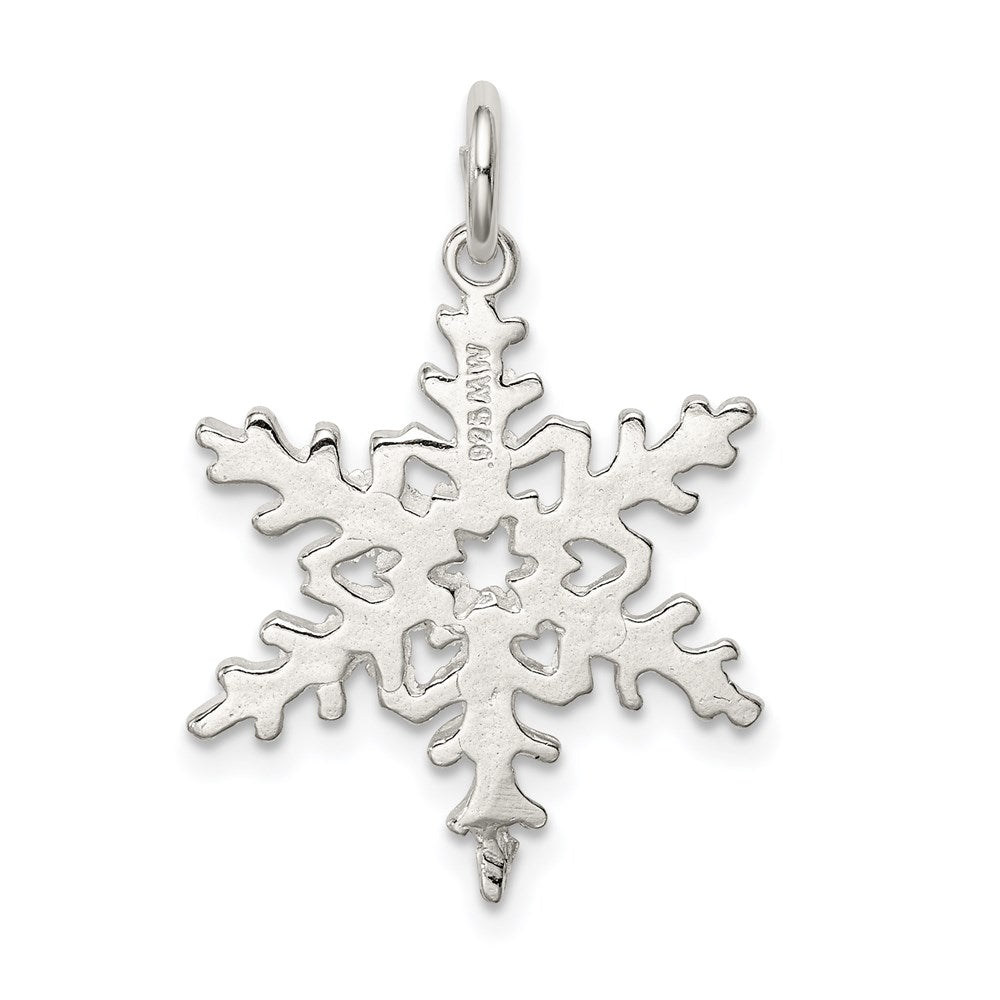 Sterlingsilber Schneeflocke Anhänger