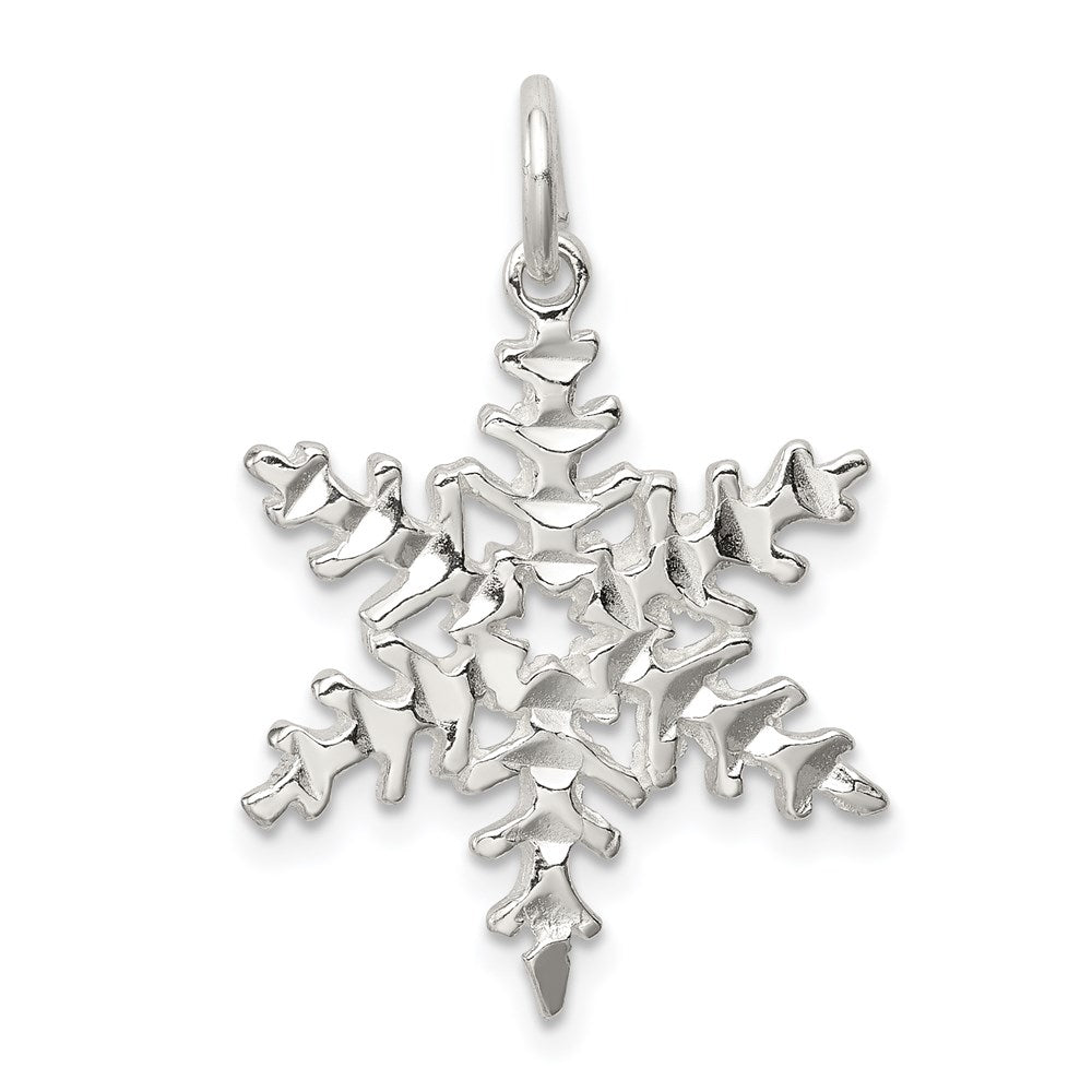 Sterlingsilber Schneeflocke Anhänger