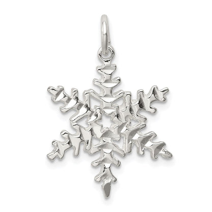 Sterlingsilber Schneeflocke Anhänger