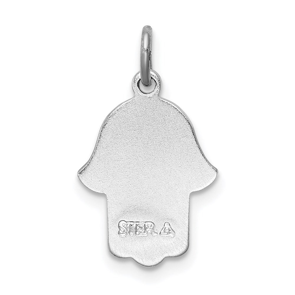 Sterlingsilber Rhodiniert Poliert Chamseh/hamsa Anhänger