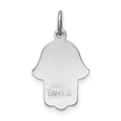 Sterlingsilber Rhodiniert Poliert Chamseh/hamsa Anhänger