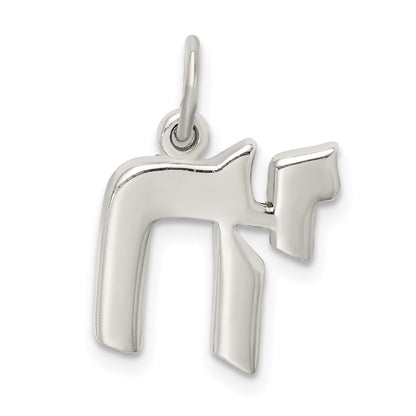 Sterlingsilber Poliert Chai Leben Symbol Charm