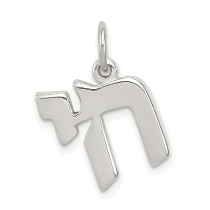 Sterlingsilber Poliert Chai Leben Symbol Charm