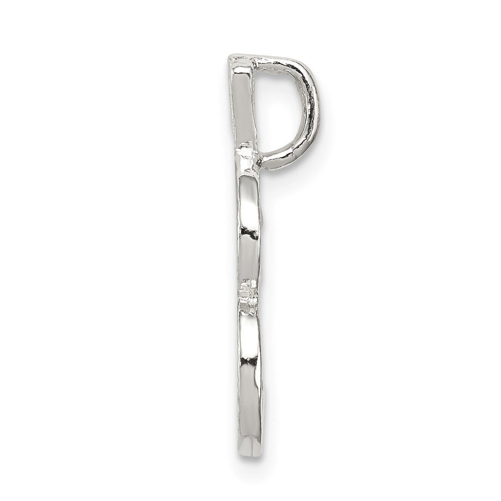 Sterlingsilber Poliert & Strukturiert Buchstabe B Initiale Kette Anhänger