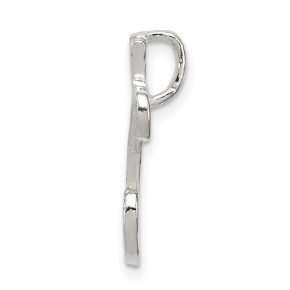 Sterlingsilber Poliert & Strukturiert Buchstabe C Initiale Kette Anhänger