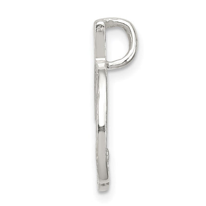 Sterlingsilber Poliert & Strukturiert Buchstabe D Initiale Kette Anhänger