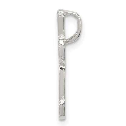 Sterlingsilber Poliert & Strukturiert Buchstabe L Initiale Kette Anhänger