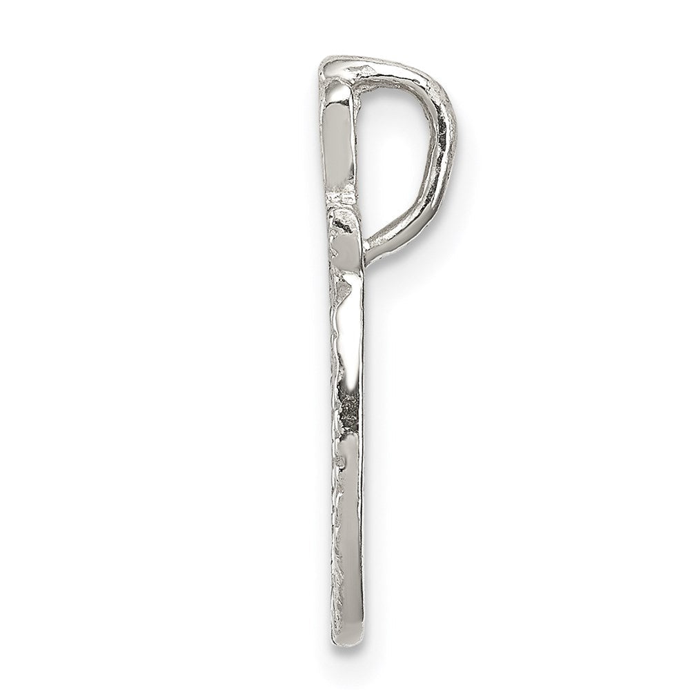 Sterlingsilber Poliert & Strukturiert Buchstabe O Initiale Kette Anhänger
