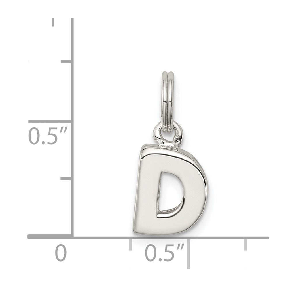 Sterlingsilber Buchstabe D Initiale Charm
