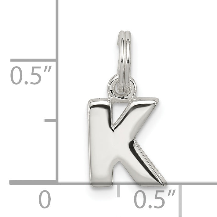Sterlingsilber Buchstabe K Initiale Charm