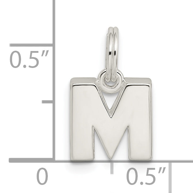 Sterlingsilber Buchstabe M Initiale Charm
