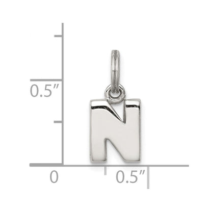 Sterlingsilber Buchstabe N Initiale Charm