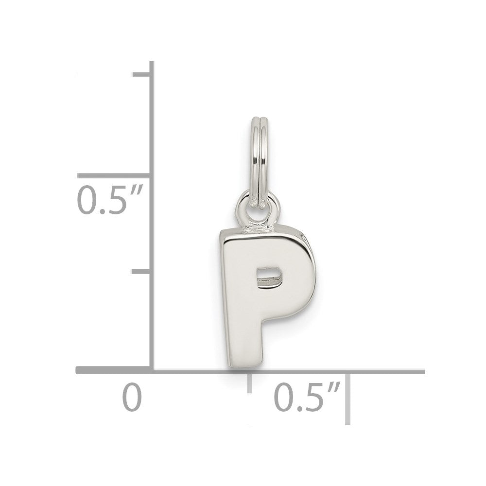 Sterlingsilber Buchstabe P Initiale Charm