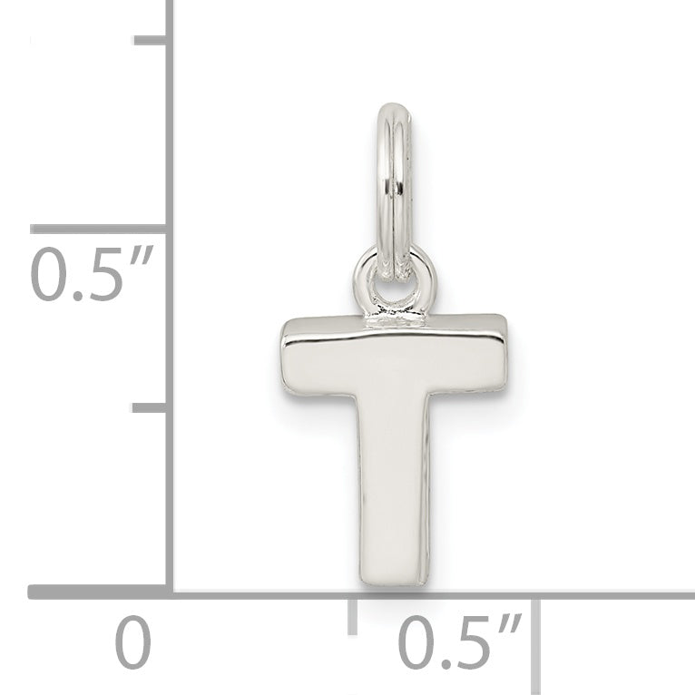 Sterlingsilber Buchstabe T Initiale Charm