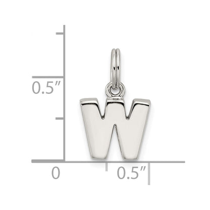 Sterlingsilber Buchstabe W Initiale Charm
