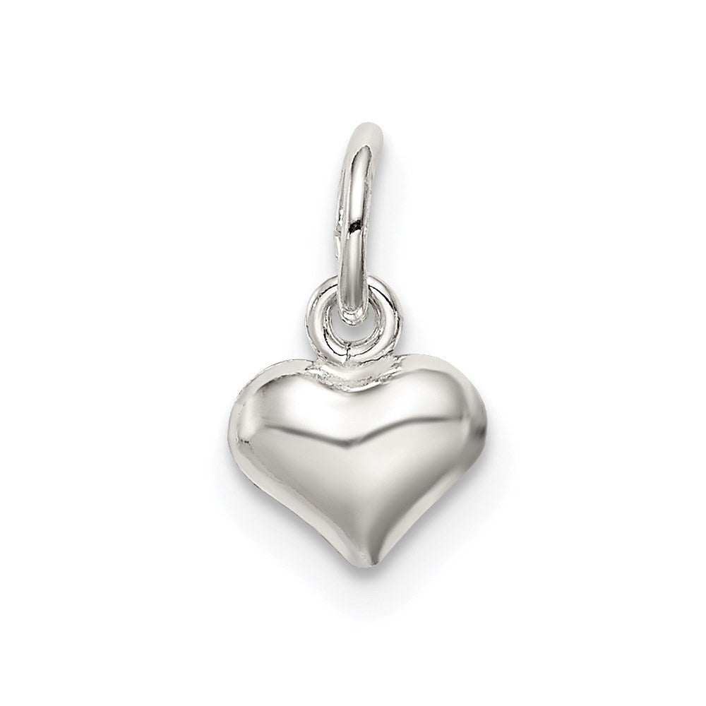 Sterlingsilber Poliert Puff Herz Charm