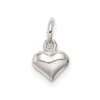 Sterlingsilber Poliert Puff Herz Charm