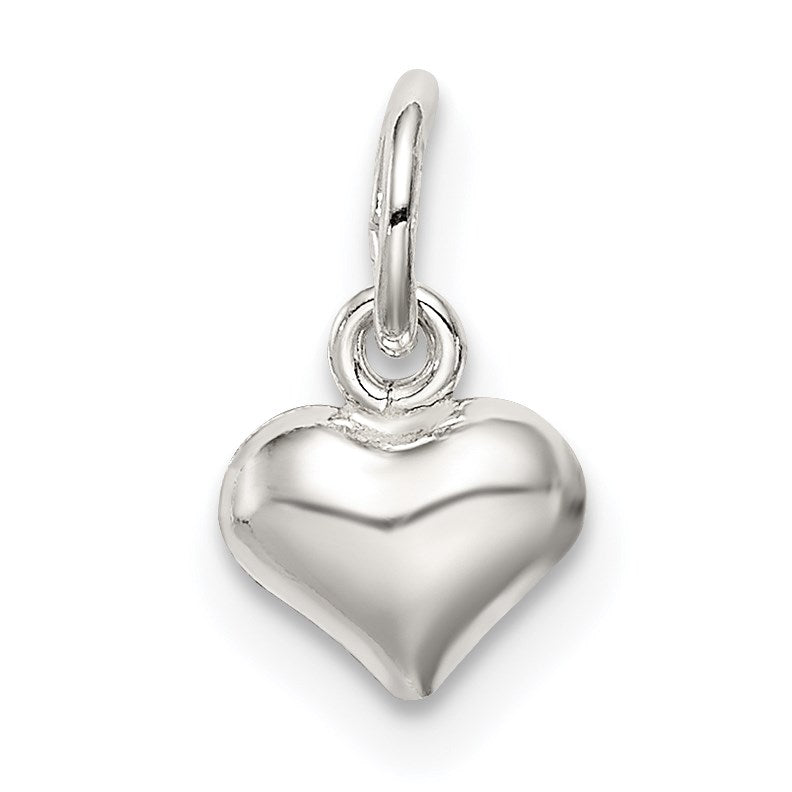 Sterlingsilber Poliert Puff Herz Charm