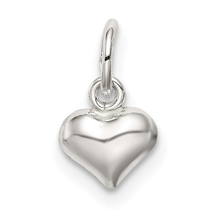 Sterlingsilber Poliert Puff Herz Charm