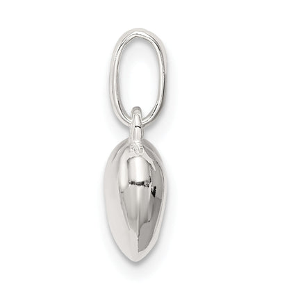 Sterlingsilber Poliert Puff Herz Charm
