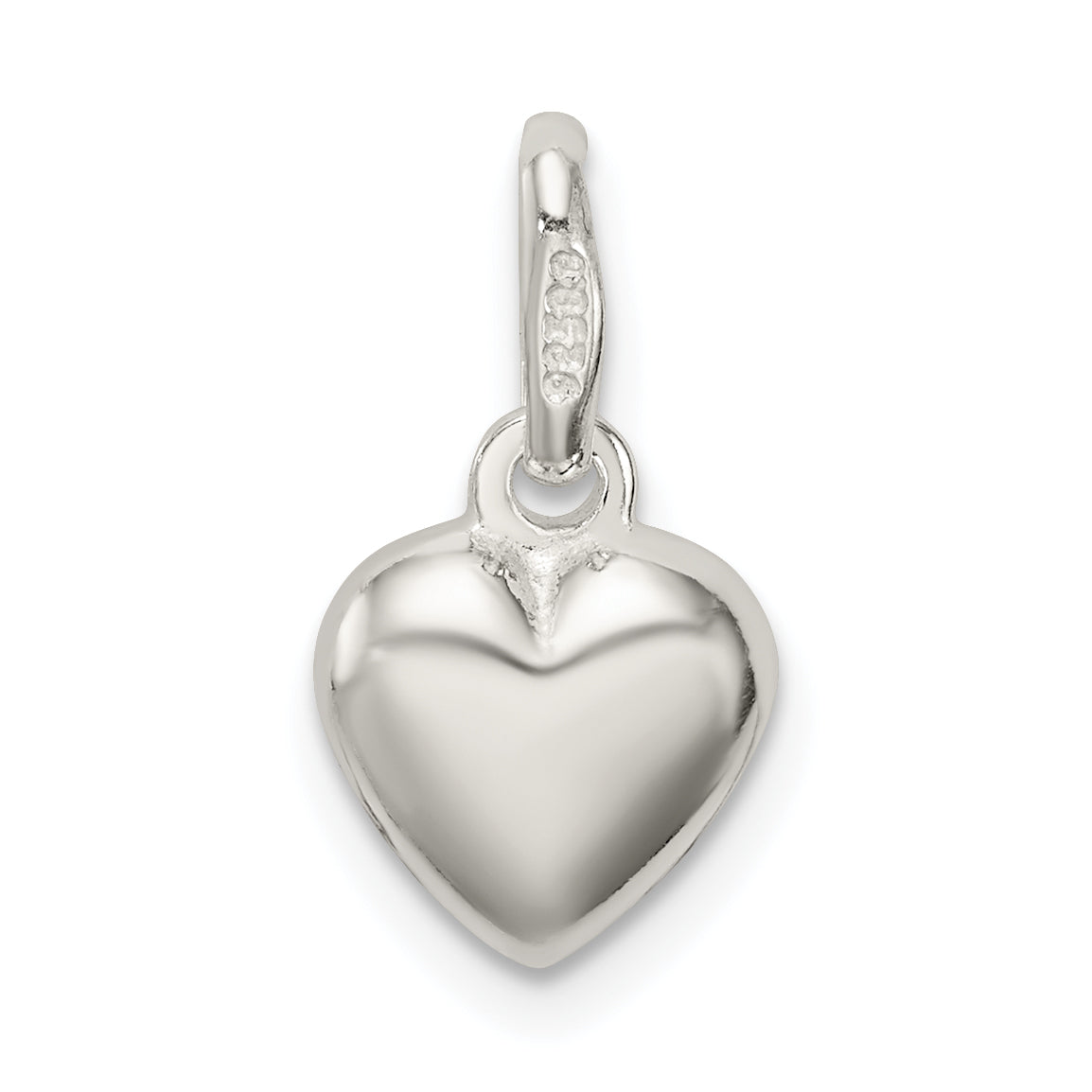 Sterlingsilber Poliert Puff Herz Charm