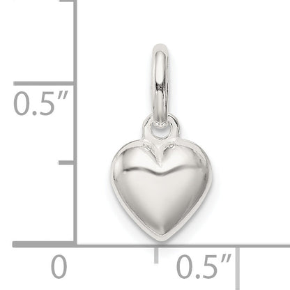 Sterlingsilber Poliert Puff Herz Charm