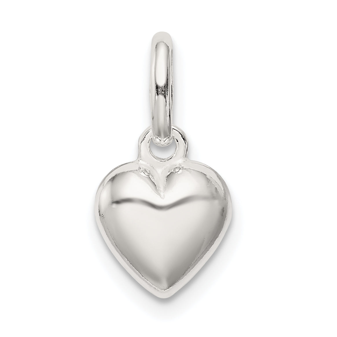 Sterlingsilber Poliert Puff Herz Charm