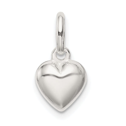 Sterlingsilber Poliert Puff Herz Charm