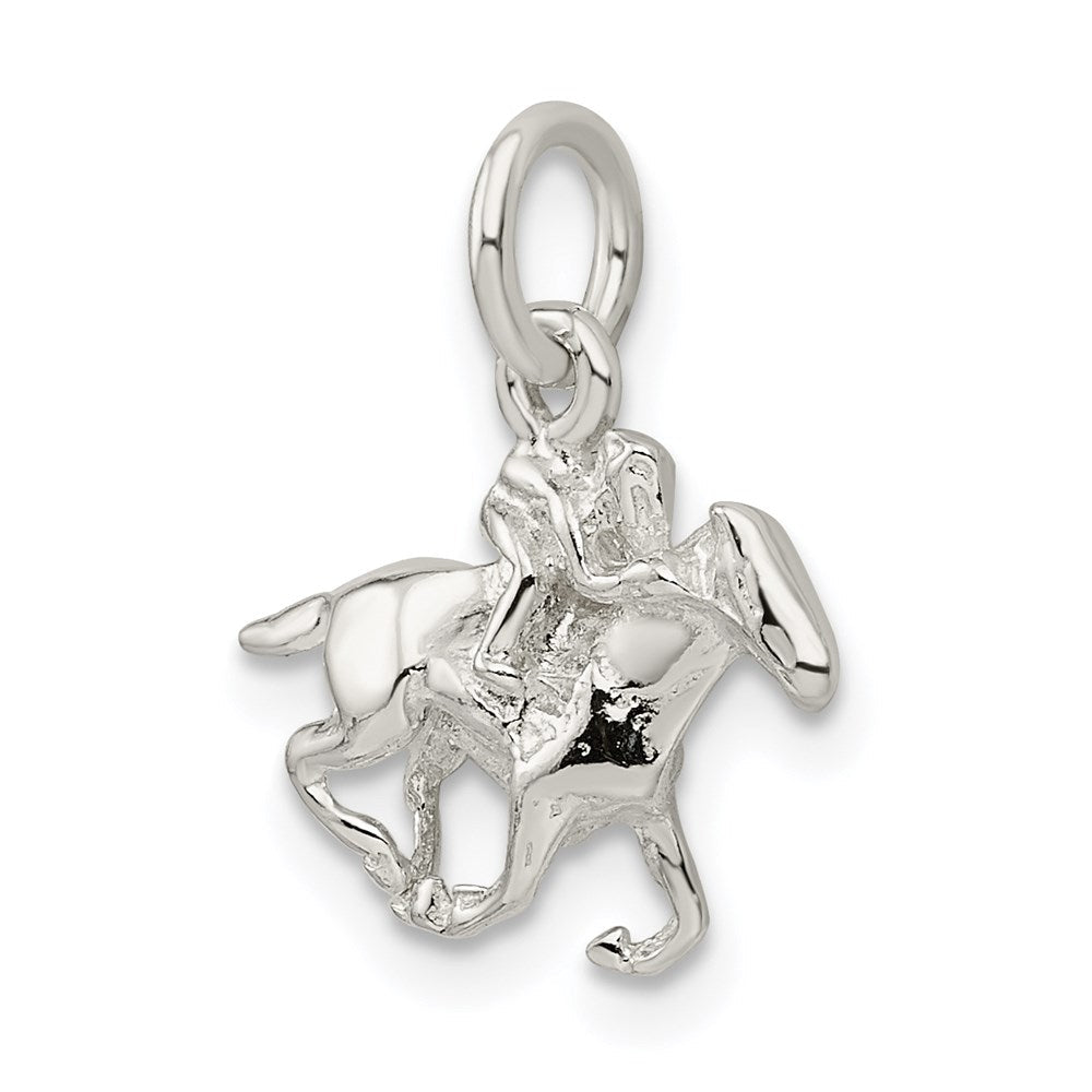 Sterlingsilber Pferd mit Rider Charm