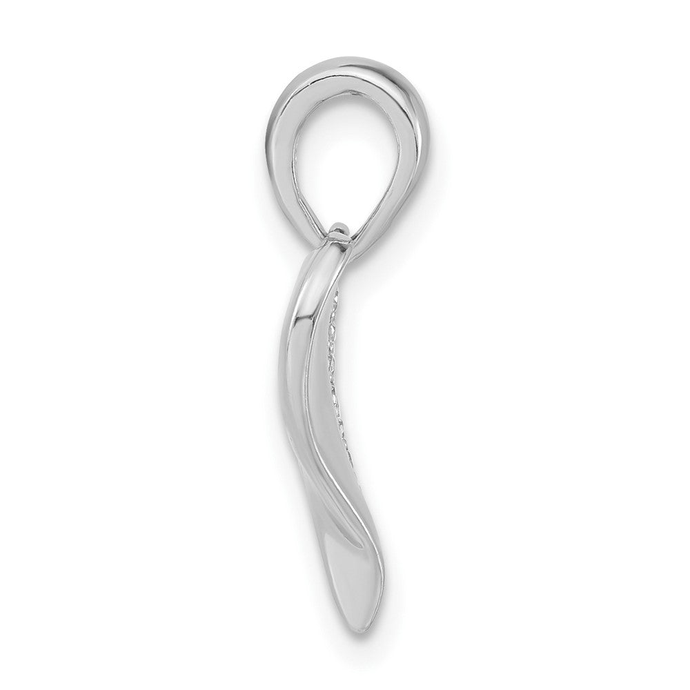 Sterlingsilber Poliert Zirkonia Herz Anhänger