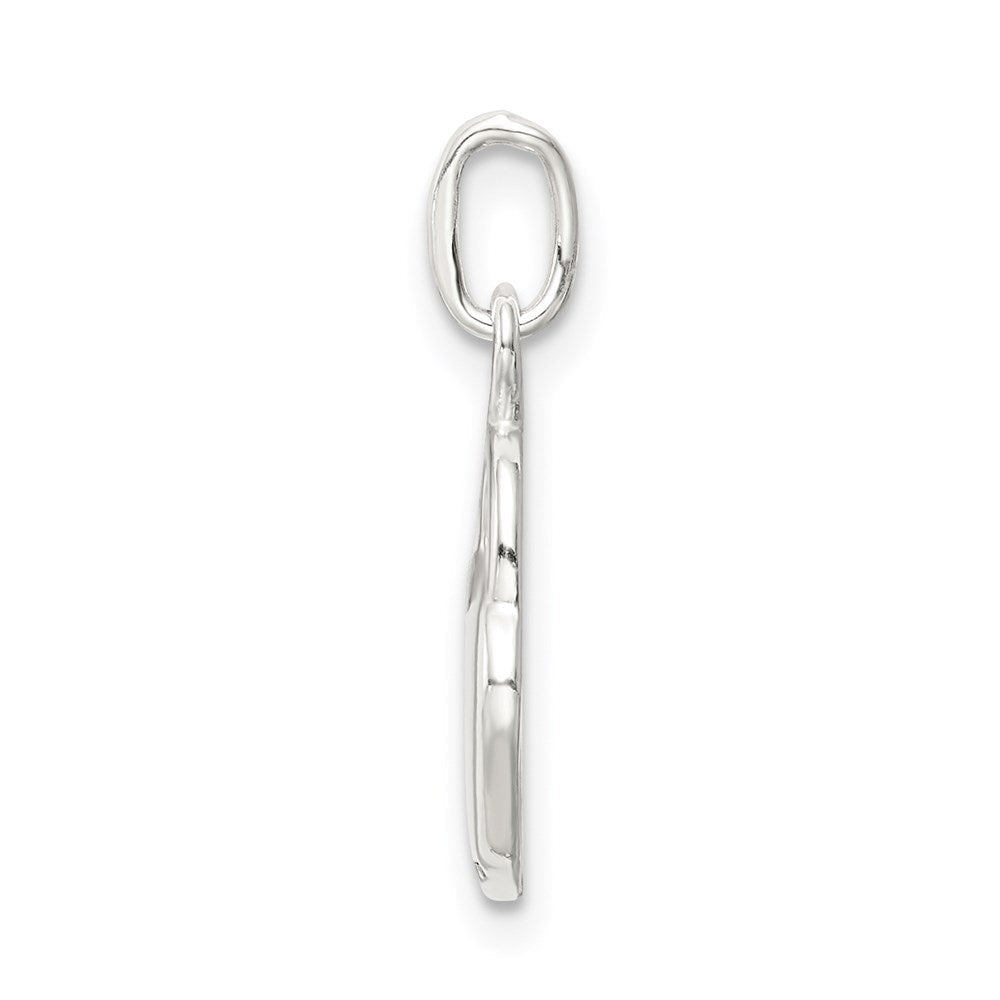 Sterlingsilber Poliert Herz Schloss Charm