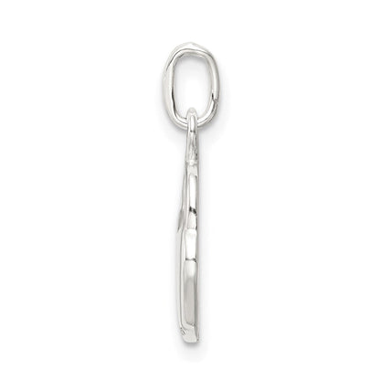 Sterlingsilber Poliert Herz Schloss Charm