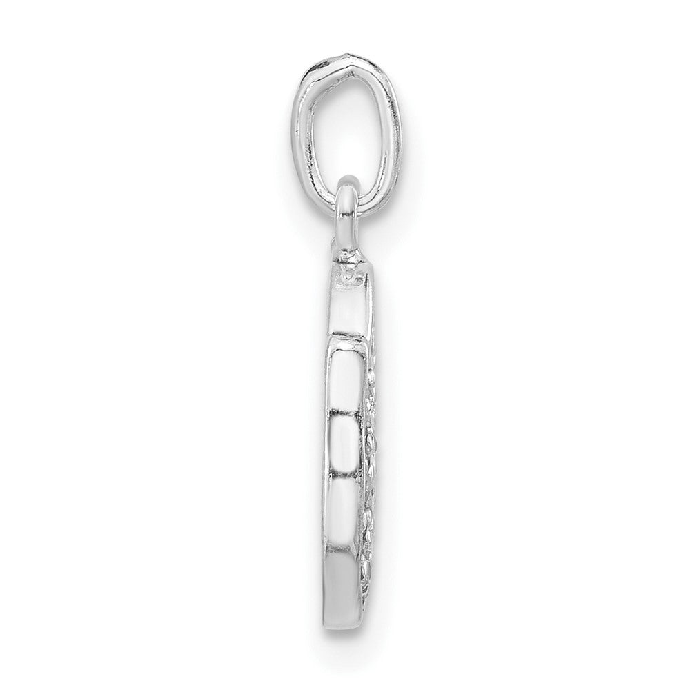 Sterlingsilber Poliert Zirkonia Key Schloss Charm