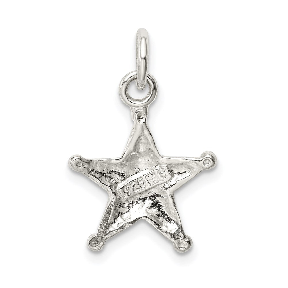 Sterlingsilber Sheriff Abzeichen Charm