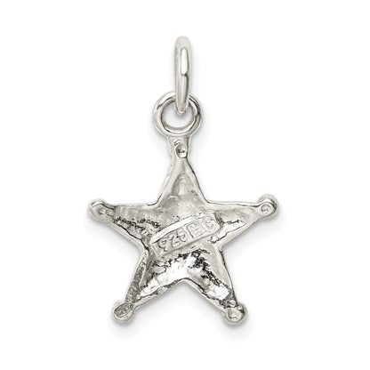 Sterlingsilber Sheriff Abzeichen Charm