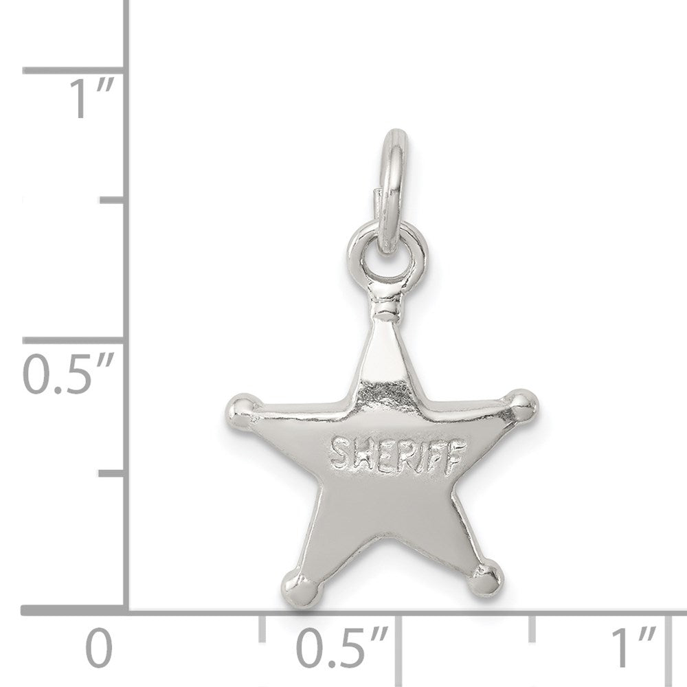 Sterlingsilber Sheriff Abzeichen Charm
