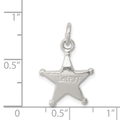 Sterlingsilber Sheriff Abzeichen Charm