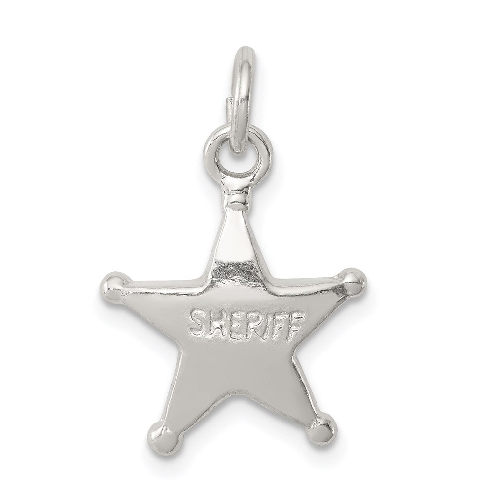 Sterlingsilber Sheriff Abzeichen Charm