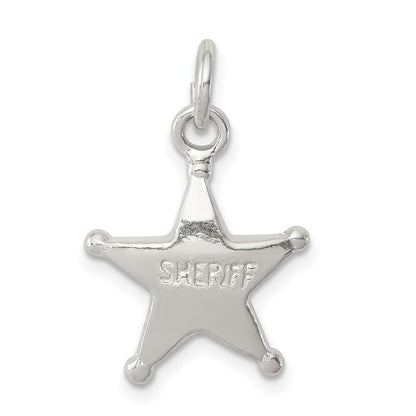 Sterlingsilber Sheriff Abzeichen Charm