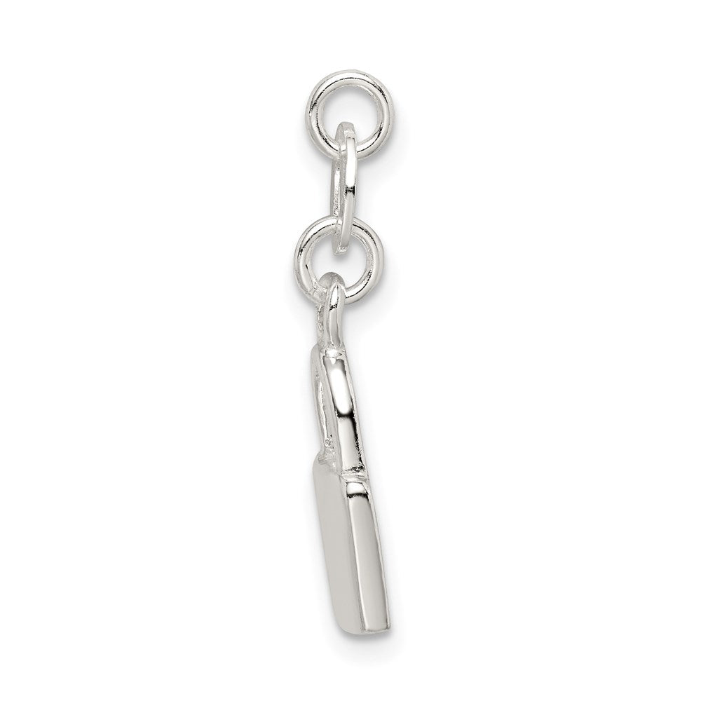 Sterlingsilber Poliert Schloss & Key Charm