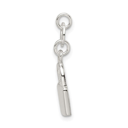 Sterlingsilber Poliert Schloss & Key Charm