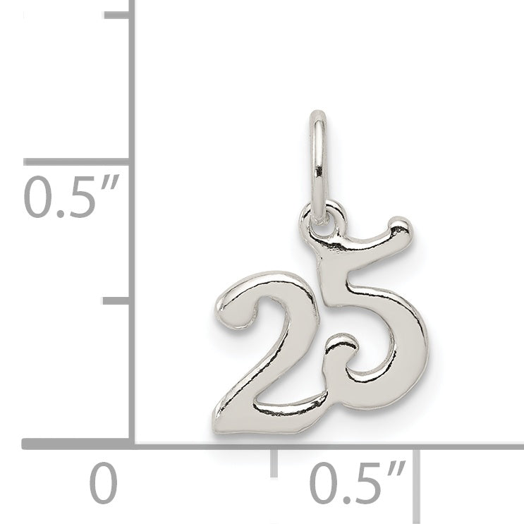 Sterlingsilber Poliert 25 Charm